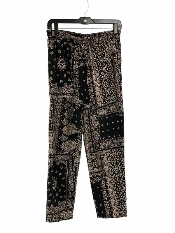 LUSH Size S Black Taupe Print Pants Soft Stretch Leggings Soft Stretch Leggings