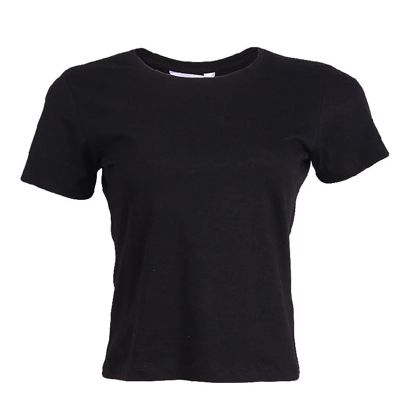 REDTAG Women's Black Casual T-Shirts