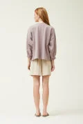 3/4 Sleeve Terry Top in Dusty Lilac