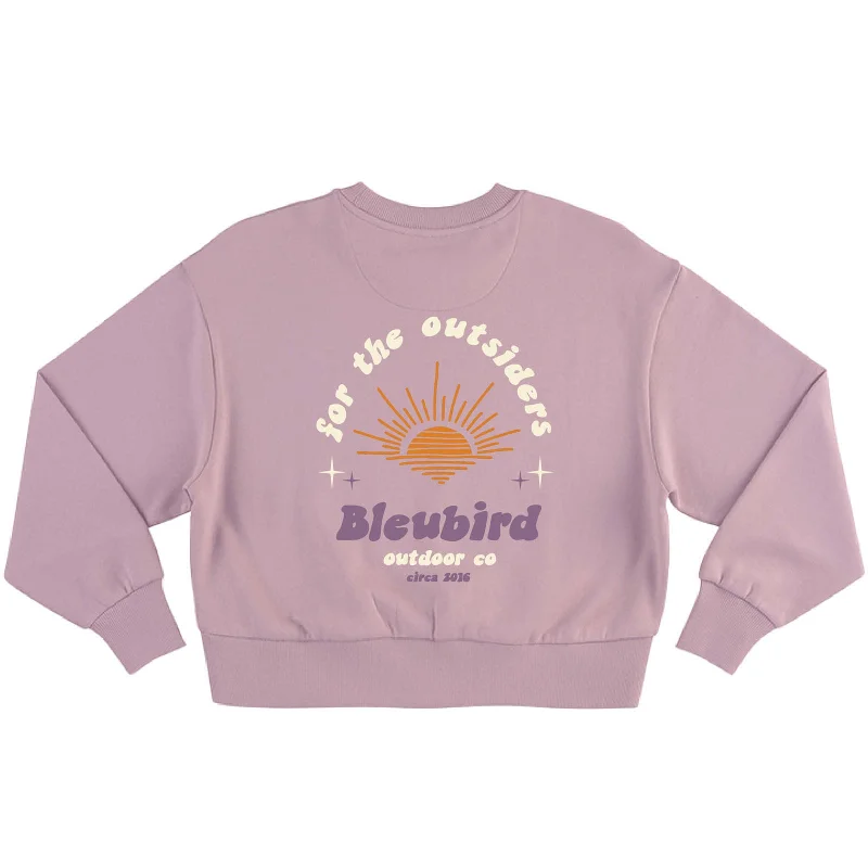 Bleubird Womens Outsider Cropped Crew Neck Sweatshirt