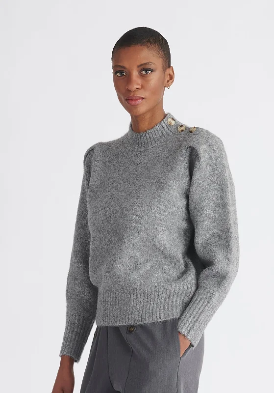 Buttoned Shoulder Jumper