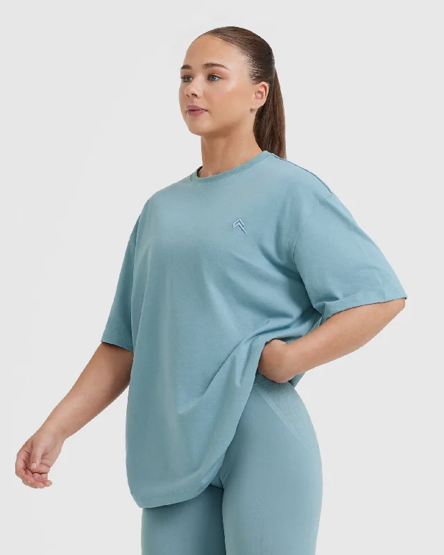 Classic Oversized Lightweight T-Shirt | Steel Blue