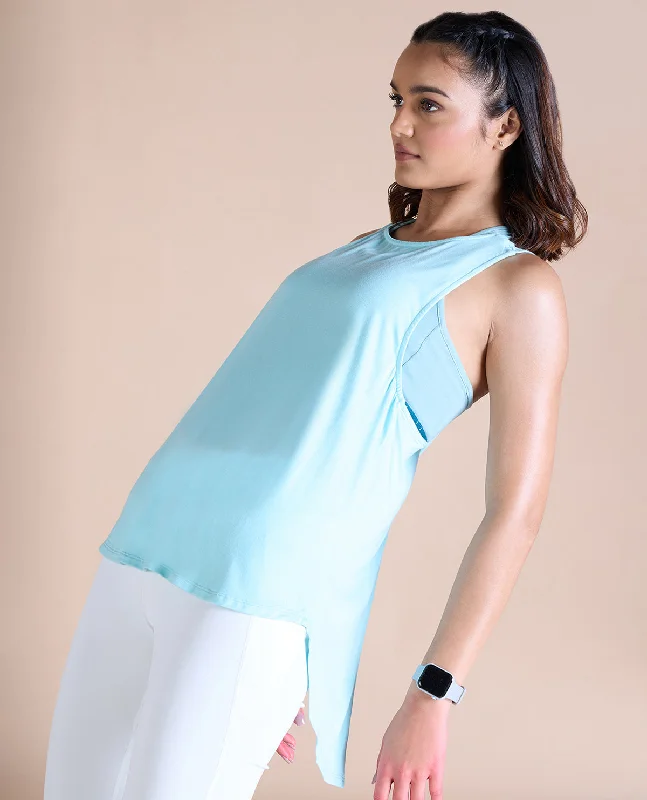 Flowy Cotton Tank Top Sky Blue