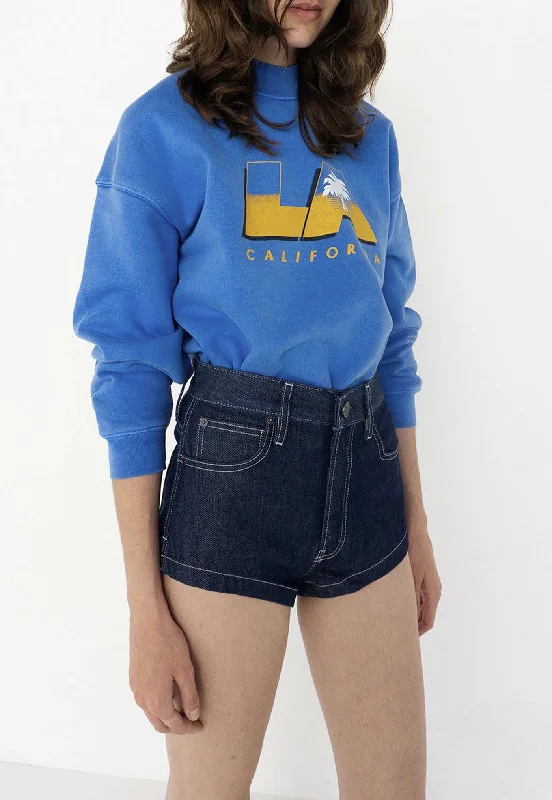 Vintage LA Sweater - Washed Bright Blue