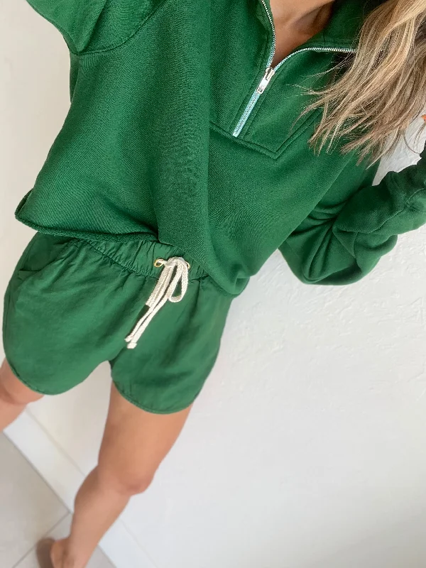 Haley Crop Half Zip Pullover