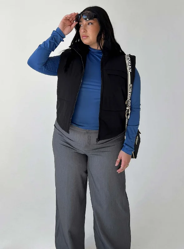 Kirby Puffer Vest Black Curve