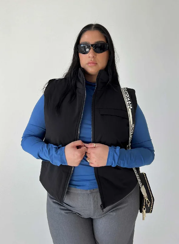 Kirby Puffer Vest Black Curve