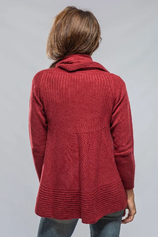 Margot Cashmere Open Cardigan In Rust