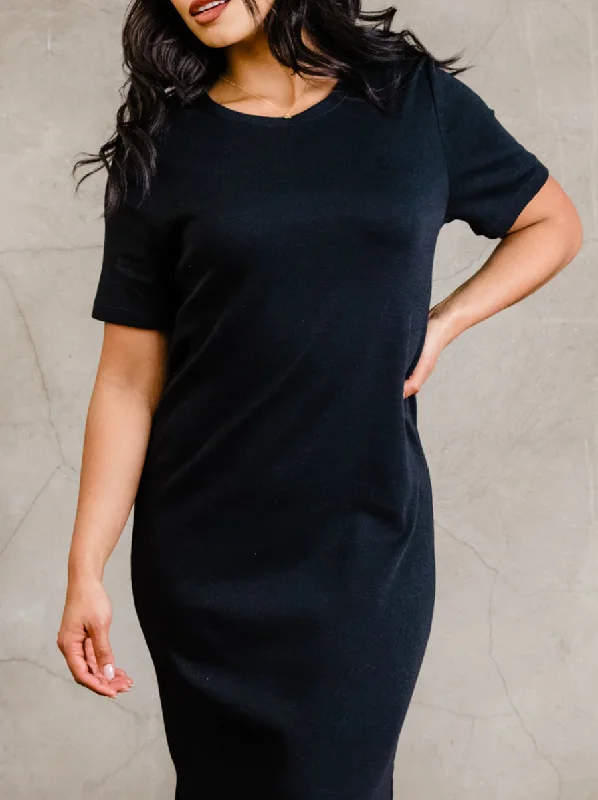 Maria Boxy Dress in Black