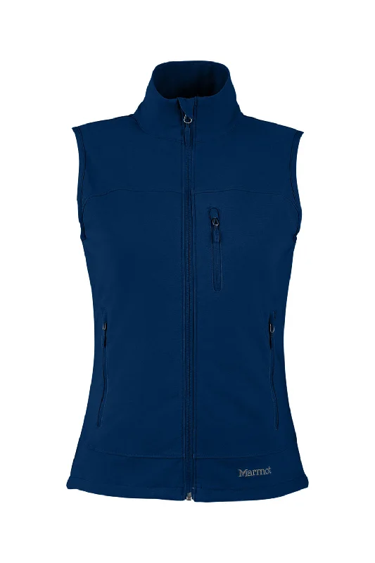 Marmot Womens Tempo Water Resistant Full Zip Vest - Arctic Navy Blue