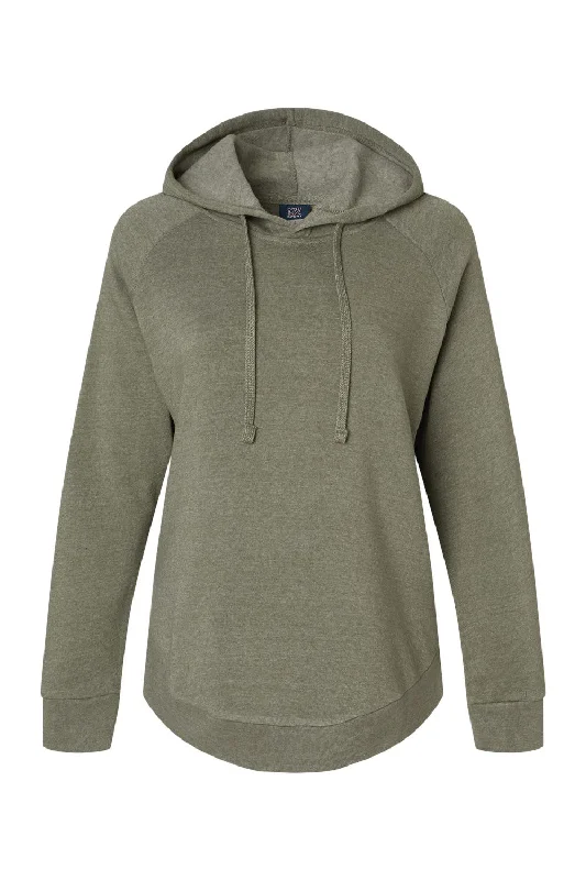 MV Sport Womens Jordan Angel Fleece Hooded Sweatshirt Hoodie - Dusty Olive Green - NEW