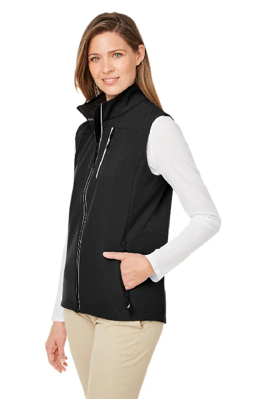 Nautica Womens Wavestorm Wind & Water Resistant Full Zip Vest - Black