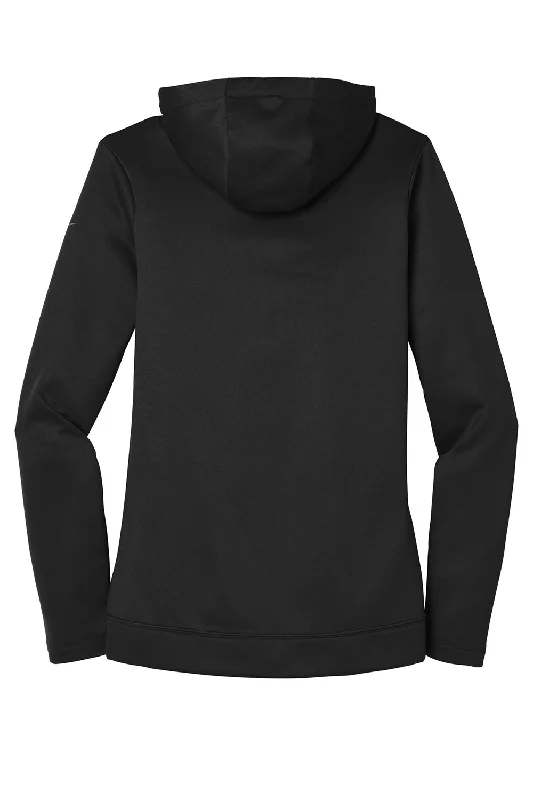 Nike Womens Therma-Fit Moisture Wicking Fleece Full Zip Hooded Sweatshirt Hoodie - Black