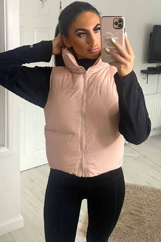 Pink Puffer Gilet Bodywarmer