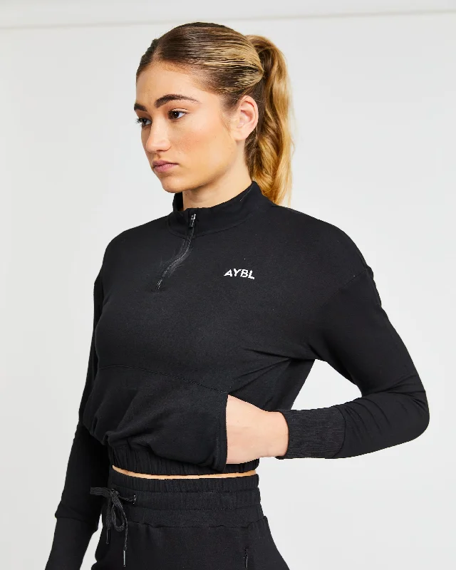 Studio 1/2 Zip Pullover - Black