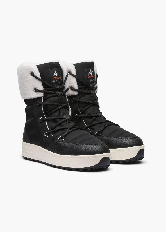 SWIMS - Women's Snow Runner High - Black/White