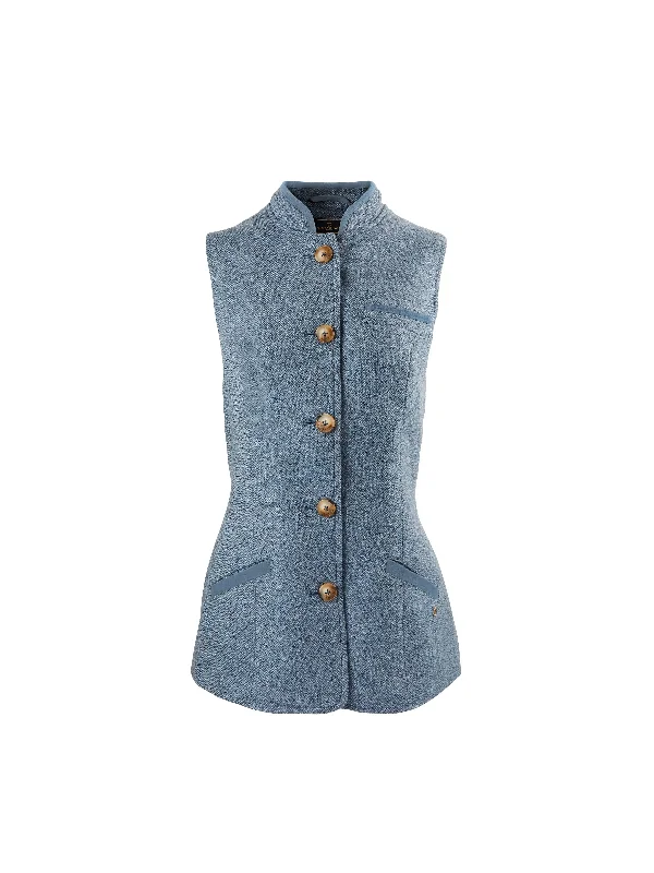 Madeline Gilet - Denim Herringbone