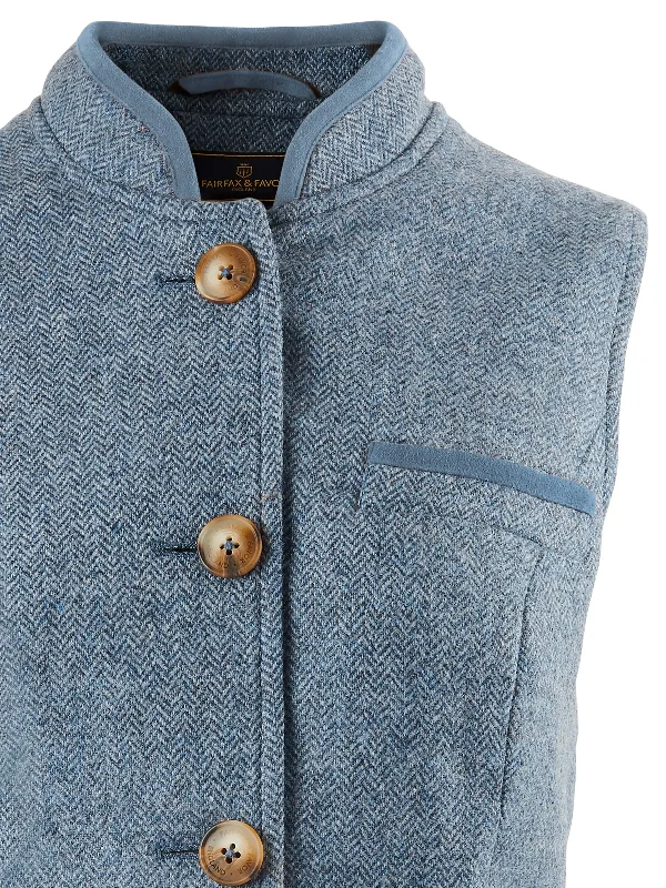 Madeline Gilet - Denim Herringbone