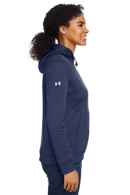 Under Armour Womens Storm Armourfleece Water Resistant Hooded Sweatshirt Hoodie - Midnight Navy Blue