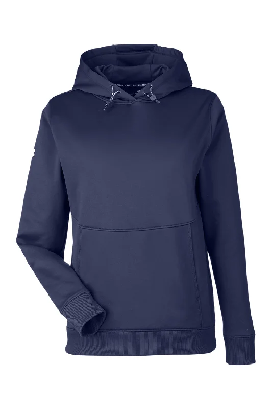 Under Armour Womens Storm Armourfleece Water Resistant Hooded Sweatshirt Hoodie - Midnight Navy Blue