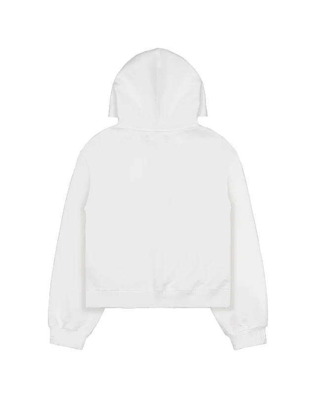 White Jessica Zip Hoodie