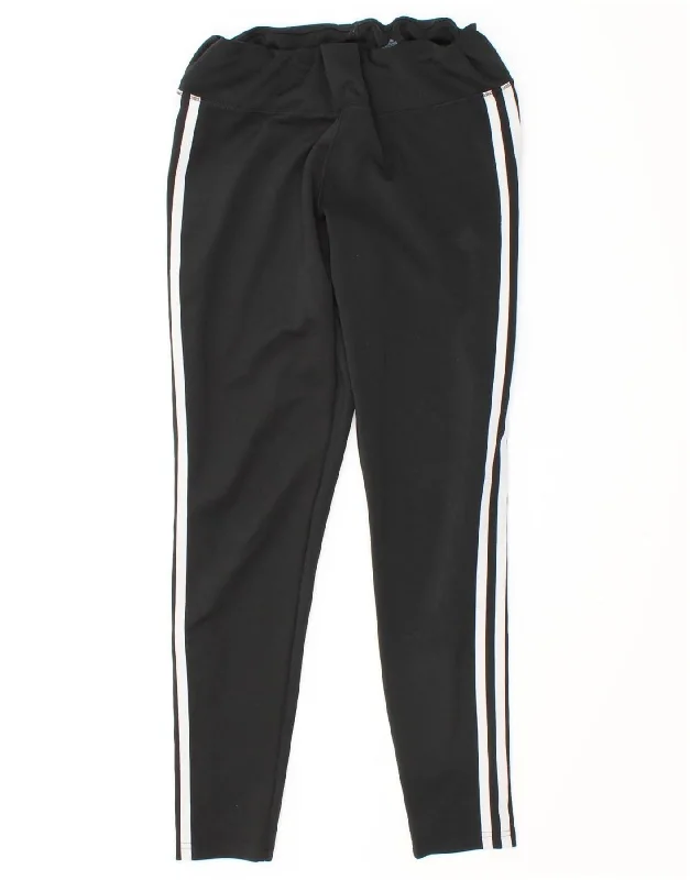 ADIDAS Womens Climalite Tracksuit Trousers UK 12/14 Medium Black Polyester