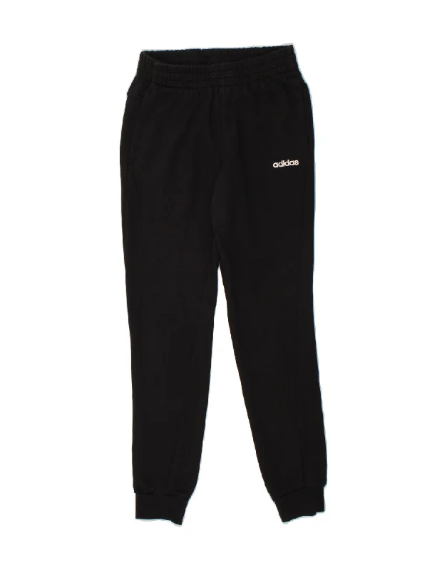 ADIDAS Womens Tracksuit Trousers Joggers UK 10 Small Black