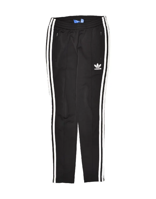 ADIDAS Womens Tracksuit Trousers Joggers UK 8 Small  Black Polyester