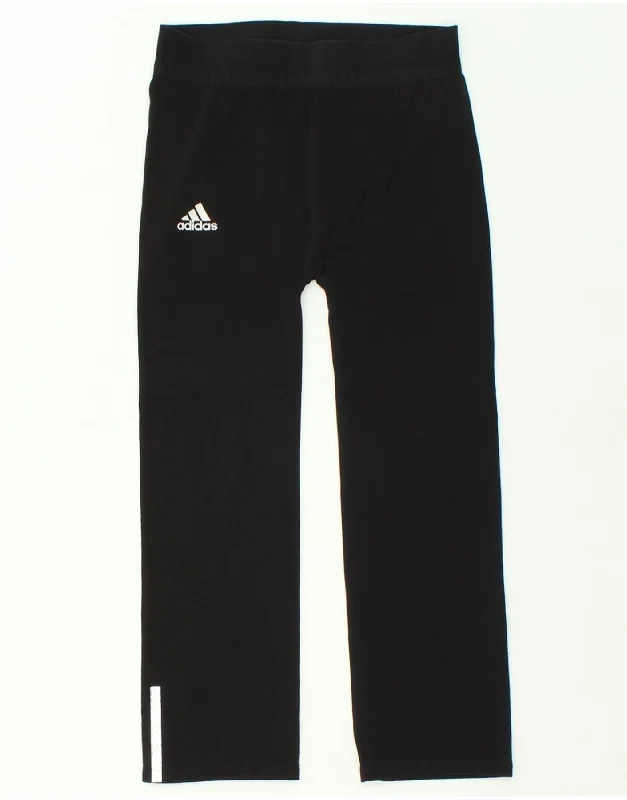 ADIDAS Womens Tracksuit Trousers UK 16/18 Large Black Nylon