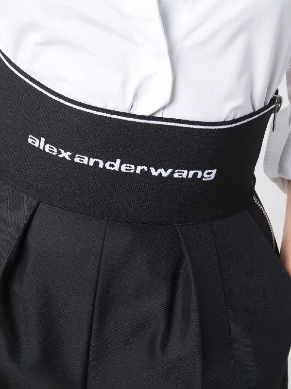 ALEXANDER WANG Women Logo Elastic Safari Shorts