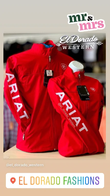 Ariat Women Classic Team Softshell Jacket - Red / white