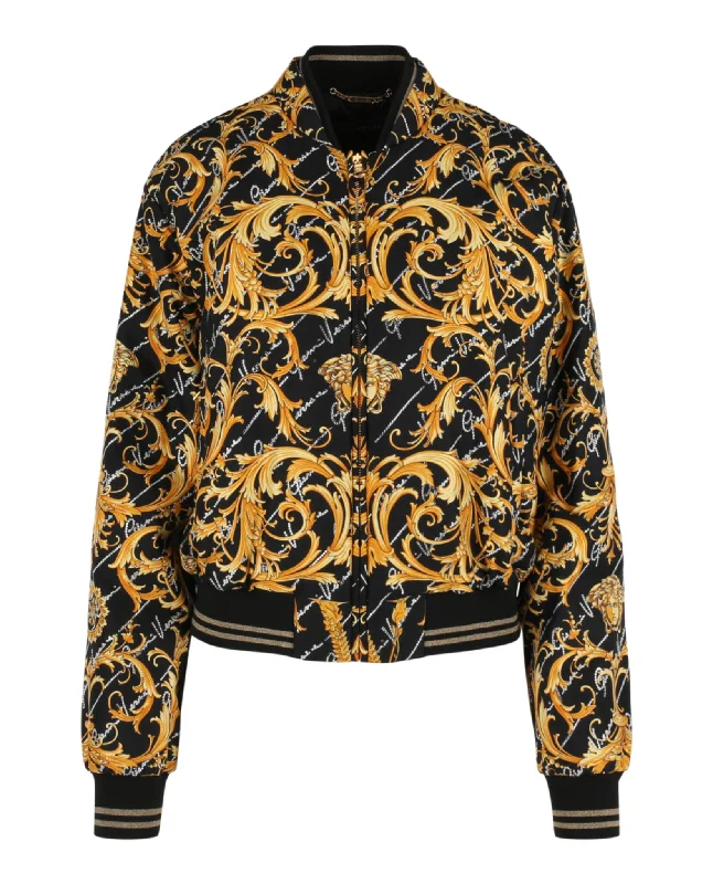 Barocco Signature Embellished Bomber Jacket