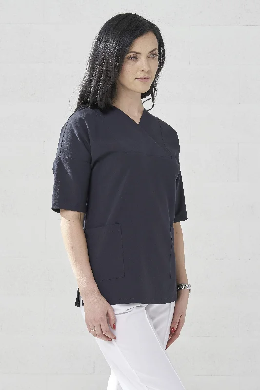 Navy / 65% Polyester 32% Rayon 3% Elastane / XS