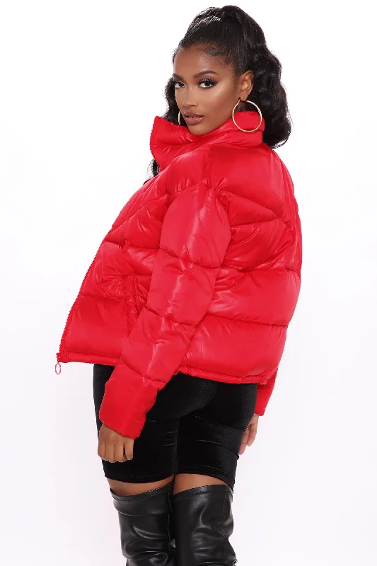 City Streets Puffer Jacket - Red