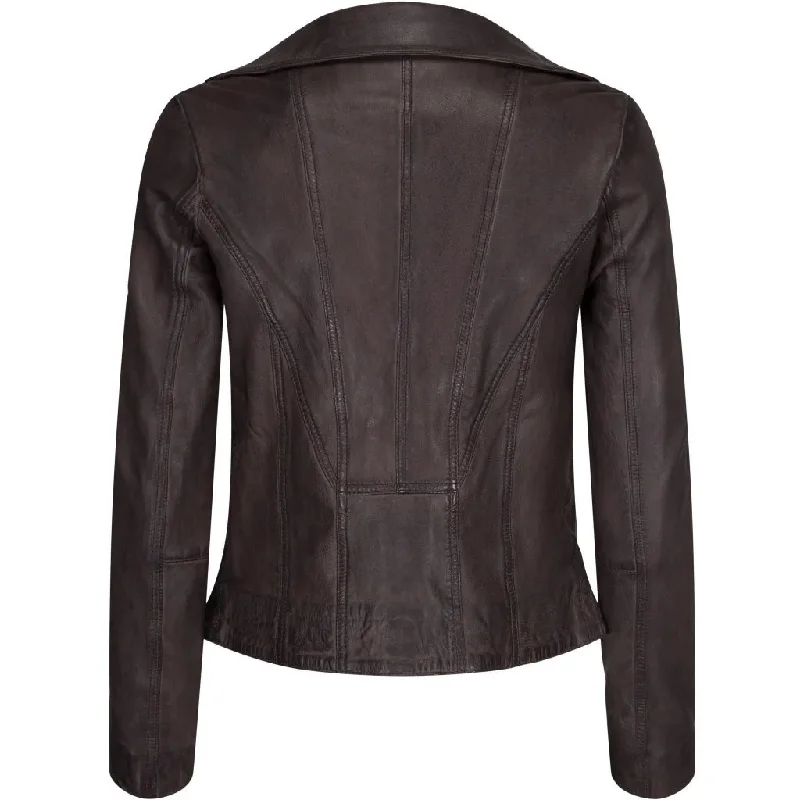 Unisex Greta Leather Jacket in Shade Brown | Stylish Outerwear