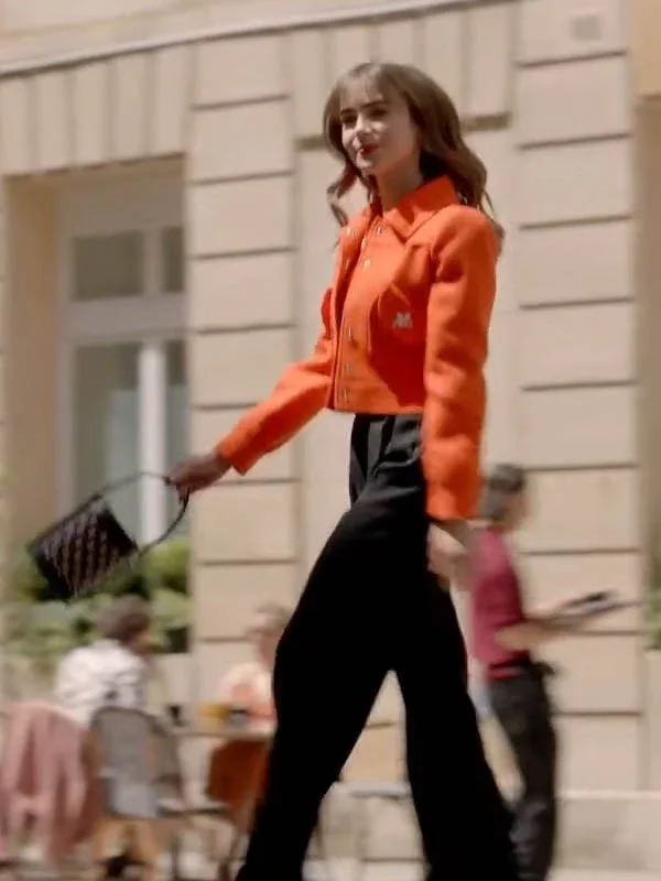 Emily in Paris S03 Emily Cooper Orange Jacket