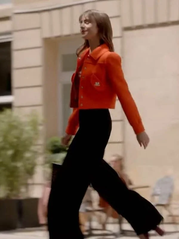 Emily in Paris S03 Emily Cooper Orange Jacket