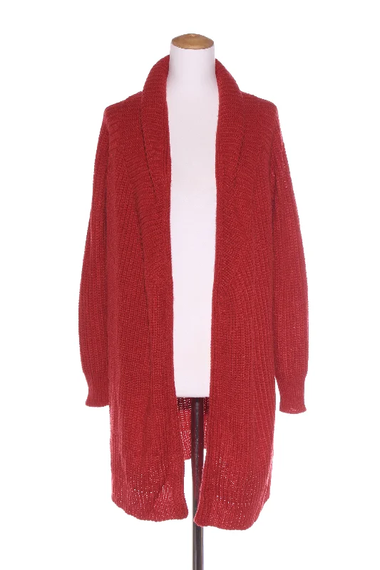 ESTHER - Cotton/wool knit cardi - Paprika! 14-16