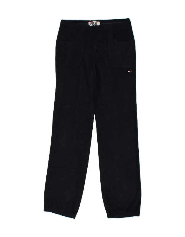 FILA Womens Tracksuit Trousers Joggers UK 10 Small  Navy Blue Polyamide