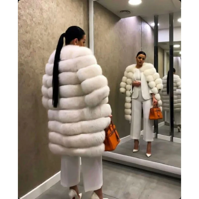 Fox Fur Long Coat