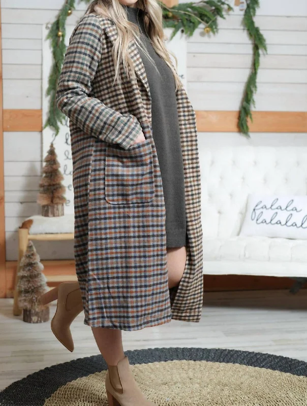 Gretchen Coat In Taupe Mix