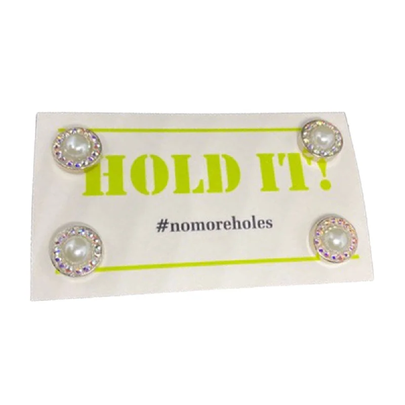 Hold It Magnetic Number Holders- Pearl/ AB Stone