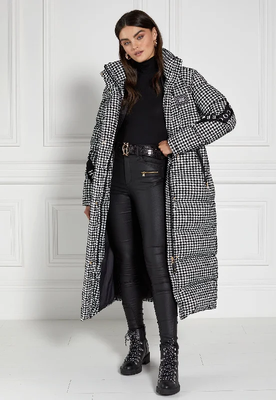 Camden Longline Coat - Houndstooth