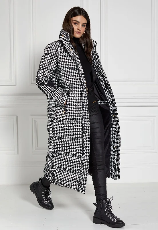 Camden Longline Coat - Houndstooth