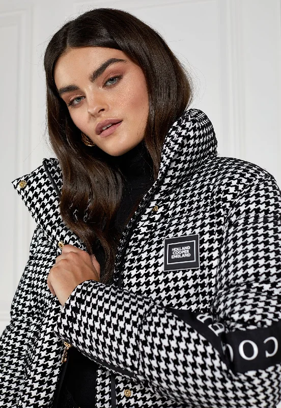 Camden Longline Coat - Houndstooth