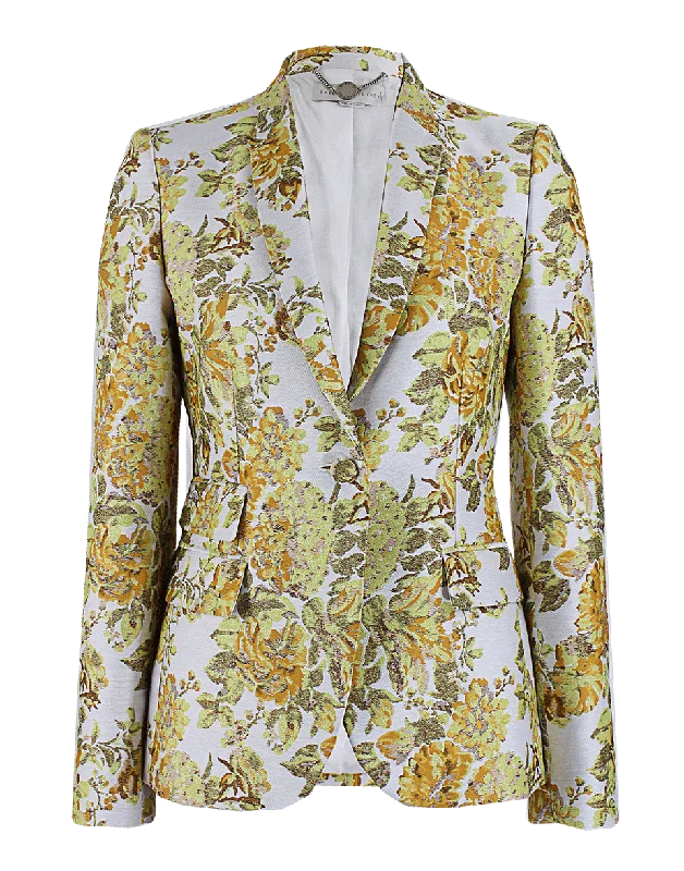 Jacquard Floral Tailored Jacket