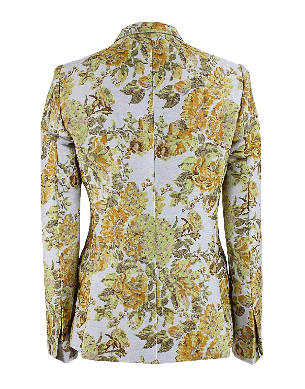 Jacquard Floral Tailored Jacket