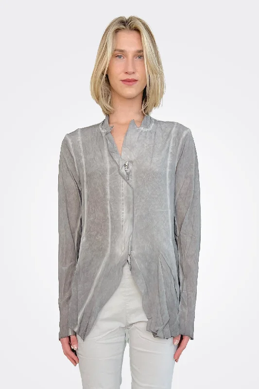 Jagged Silk Jacket - Coal Cloud 70%