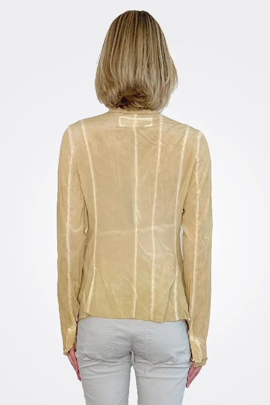 Jagged Silk Jacket - Wax Cloud