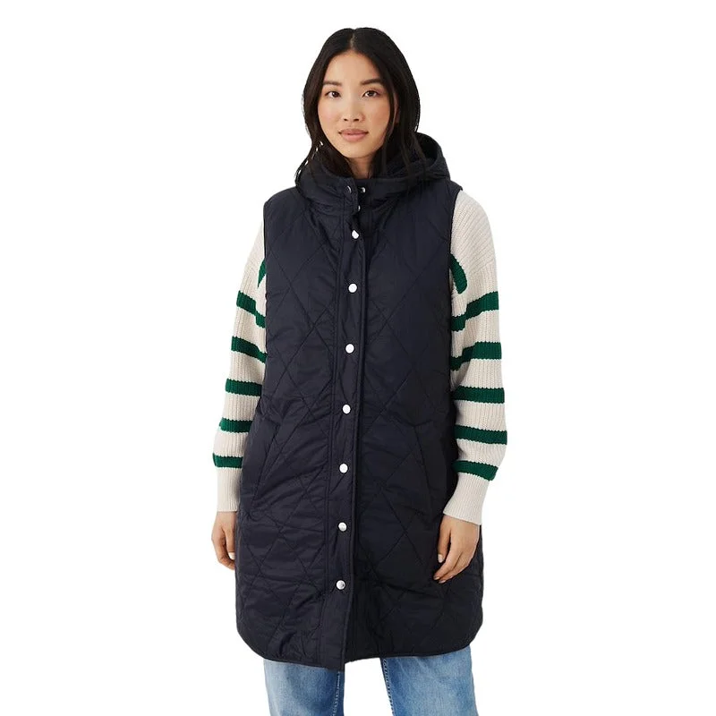 Keisie Quilted Waistcoat in Dark Navy